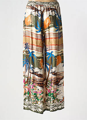 Pantalon large coupe fluide taille normale bleu NINETTE femme