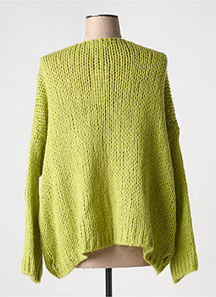 Gilet manches longues maille ajourée vert ALEXANDRE LAURENT femme