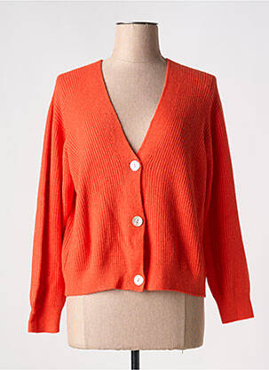 Gilet manches longues coupe cintrée orange ALEXANDRE LAURENT femme