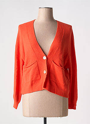 Gilet manches longues stretch orange ALEXANDRE LAURENT femme