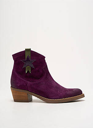 Bottines/boots bout pointu talon de 4 à 6cm violet MKD femme