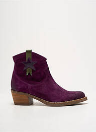 Bottines/boots bout pointu talon de 4 à 6cm violet MKD femme