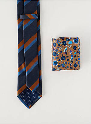 Cravate tissage satiné bleu JACK & JONES homme