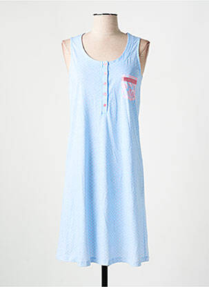 Chemise de nuit imprimé pois bleu SENORETTA femme