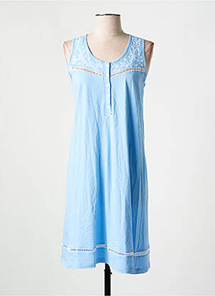Chemise de nuit stretch bleu SENORETTA femme
