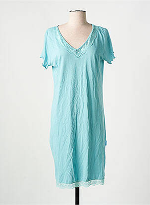 Chemise de nuit col v bleu BARANDI femme