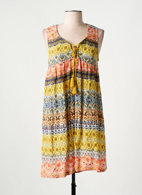 Robe courte sans manche sans manche jaune SENORETTA femme