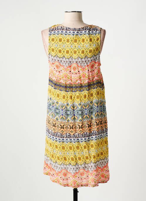 Robe courte sans manche sans manche jaune SENORETTA femme