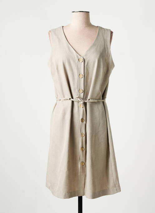 Robe mi-longue beige MASSANA pour femme