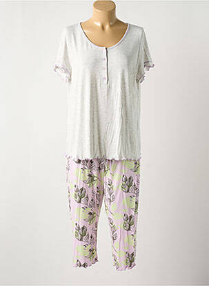 Pyjama manches courtes gris BARANDI femme