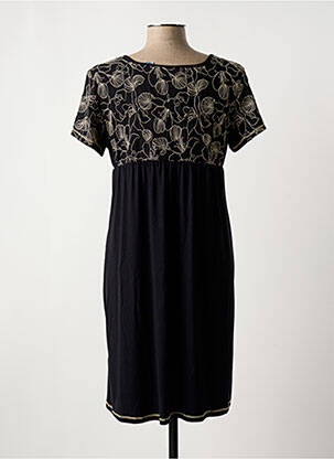 Chemise de nuit stretch noir BARANDI femme