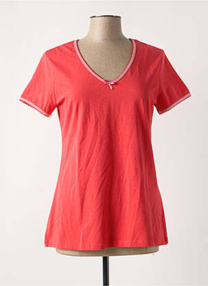 T-shirt col v manches courtes rouge RINGELLA femme