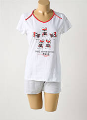 Pyjashort blanc MASSANA pour femme seconde vue