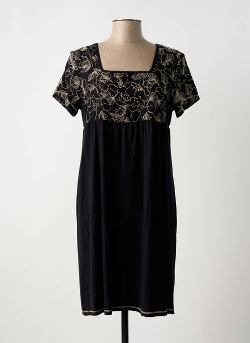 Chemise de nuit stretch noir BARANDI femme