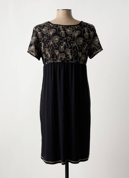 Chemise de nuit stretch noir BARANDI femme