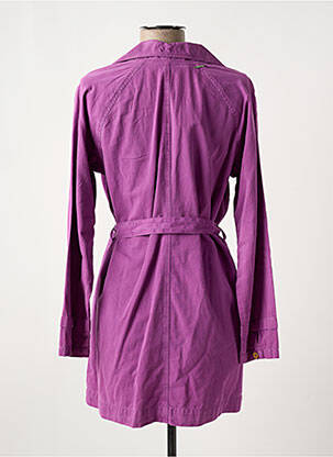 Trench tissage popeline sans capuche violet AGATHE & LOUISE femme
