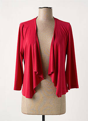 Gilet manches longues manches 3/4 rouge GUY DUBOUIS femme