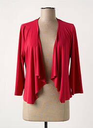Gilet manches longues manches 3/4 rouge GUY DUBOUIS femme