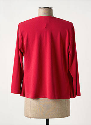 Gilet manches longues manches 3/4 rouge GUY DUBOUIS femme
