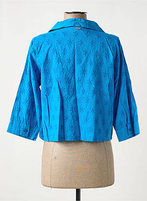 Veste casual col tailleur bleu AGATHE & LOUISE femme