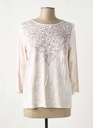 T-shirt imprimé fantaisie manches 3/4 beige RABE femme