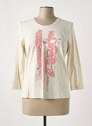 T-shirt sérigraphie manches 3/4 beige RABE femme
