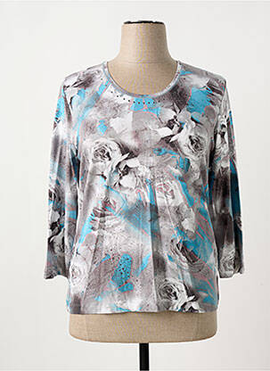 T-shirt imprimé fantaisie manches 3/4 bleu RABE femme