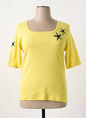 T-shirt manches 3/4 manches 3/4 jaune THALASSA femme