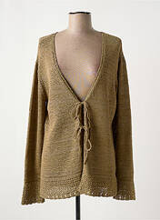 Gilet manches longues vert FINETTE pour femme seconde vue