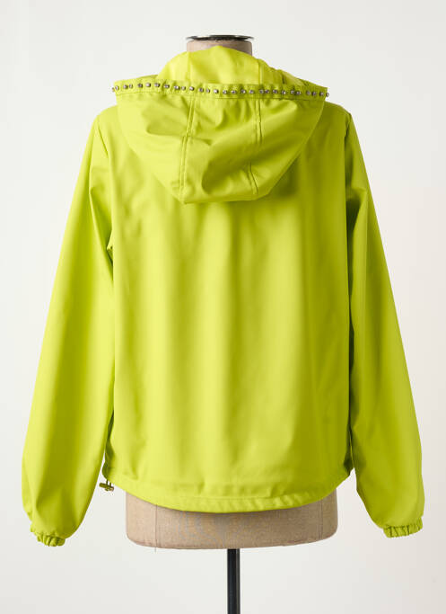 Coupe-vent manches longues a capuche vert ZIA BRAND femme
