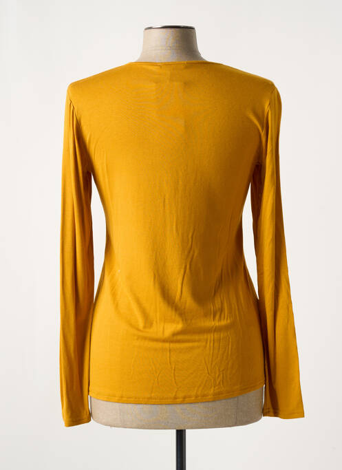 T-shirt stretch manches longues jaune OLIVER JUNG femme
