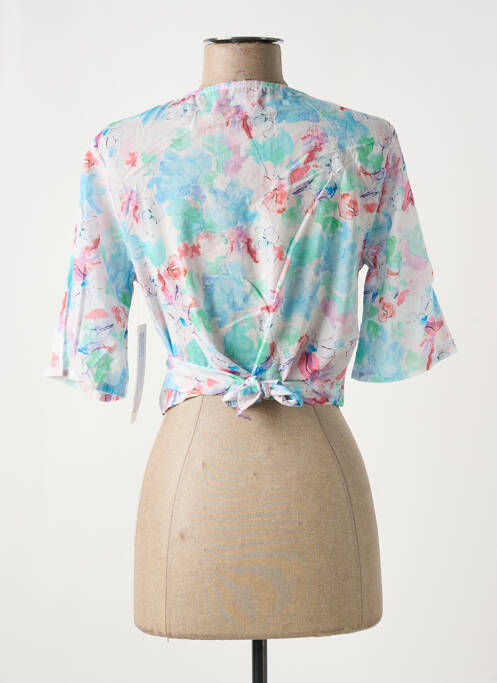 Gilet cache-cœur bleu AGATHE & LOUISE pour femme