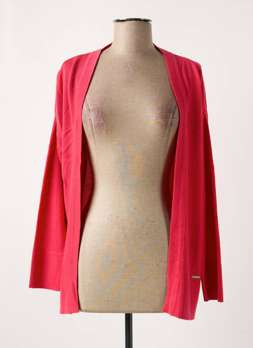 Gilet manches longues rose AGATHE & LOUISE pour femme