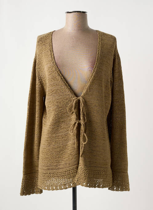 Gilet manches longues vert FINETTE pour femme