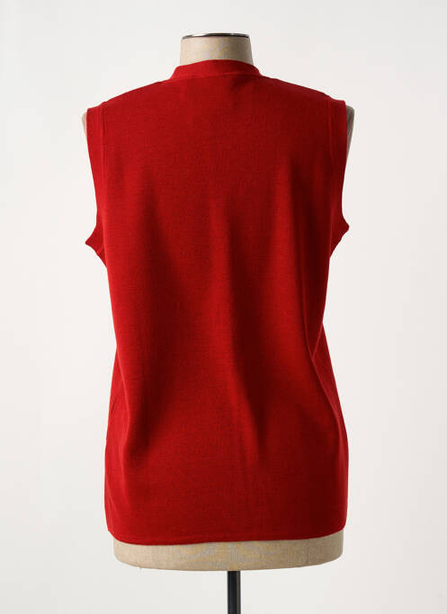 Gilet sans manche rouge FIL & MAILLE femme