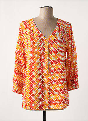 Tunique manches longues poignets évasés orange AGATHE & LOUISE femme