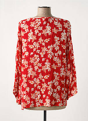 Chemisier imprimé fleurs manches longues rouge AGATHE & LOUISE femme