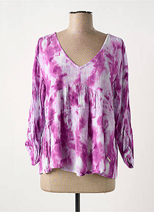 Blouse manches 3/4 manches 3/4 violet AGATHE & LOUISE femme