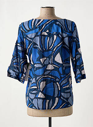 Blouse imprimé fleurs manches 3/4 bleu AGATHE & LOUISE femme