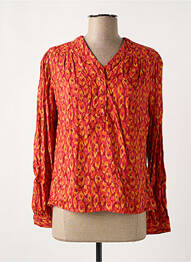 Blouse imprimé fleurs manches longues rouge AGATHE & LOUISE femme
