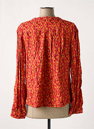 Blouse imprimé fleurs manches longues rouge AGATHE & LOUISE femme