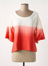 T-shirt coupe droite manches 3/4 orange AGATHE & LOUISE femme