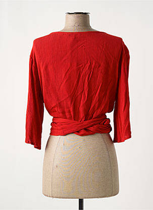 Gilet cache-cœur stretch rouge L'ATELIER D'ANNA femme