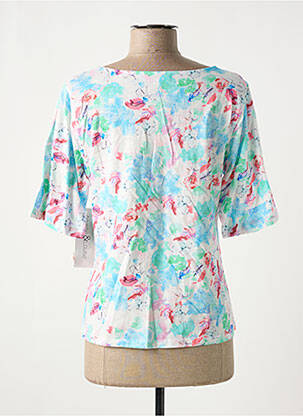 Pull coupe cintrée manches courtes bleu AGATHE & LOUISE femme