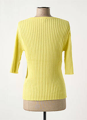 Pull col v manches 3/4 jaune AGATHE & LOUISE femme