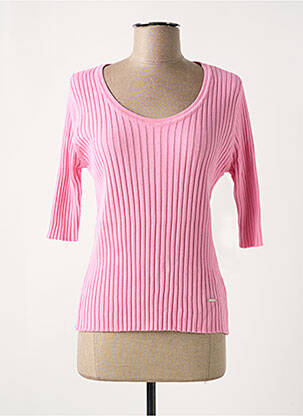 Pull stretch manches 3/4 rose AGATHE & LOUISE femme