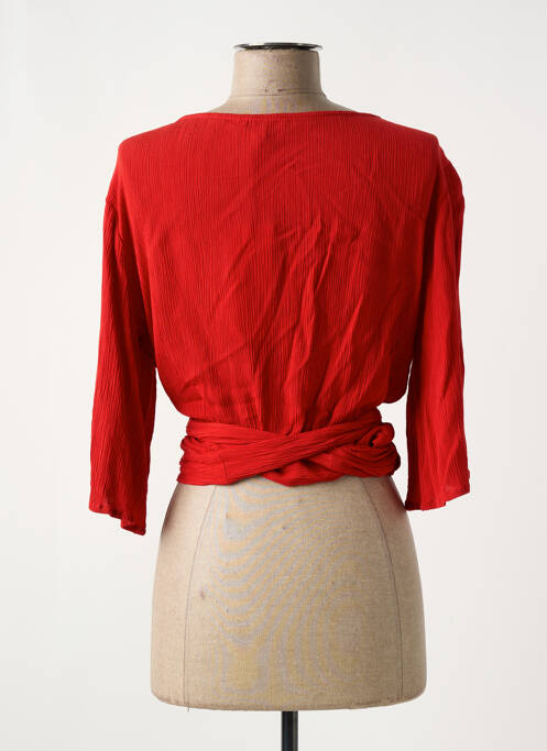 Gilet cache-cœur rouge L'ATELIER D'ANNA femme