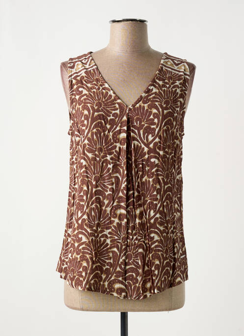 Top marron AGATHE & LOUISE pour femme