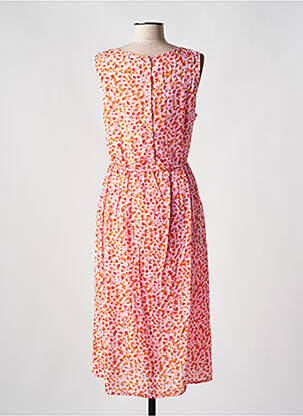 Robe mi-longue imprimé fantaisie sans manche rose AGATHE & LOUISE femme