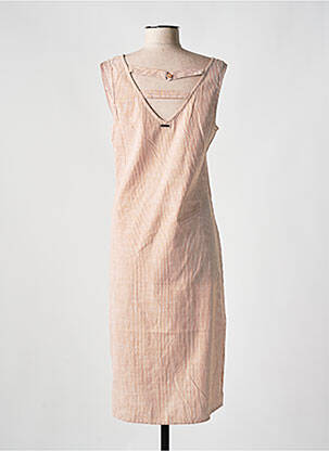 Robe mi-longue sans manche sans manche orange AGATHE & LOUISE femme